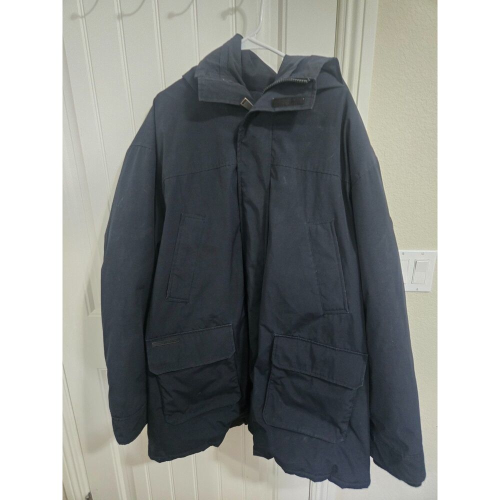 Calvin Klein Men’s 3XL Navy Blue Hooded Parka Jacket Water Resistant Winter Coat